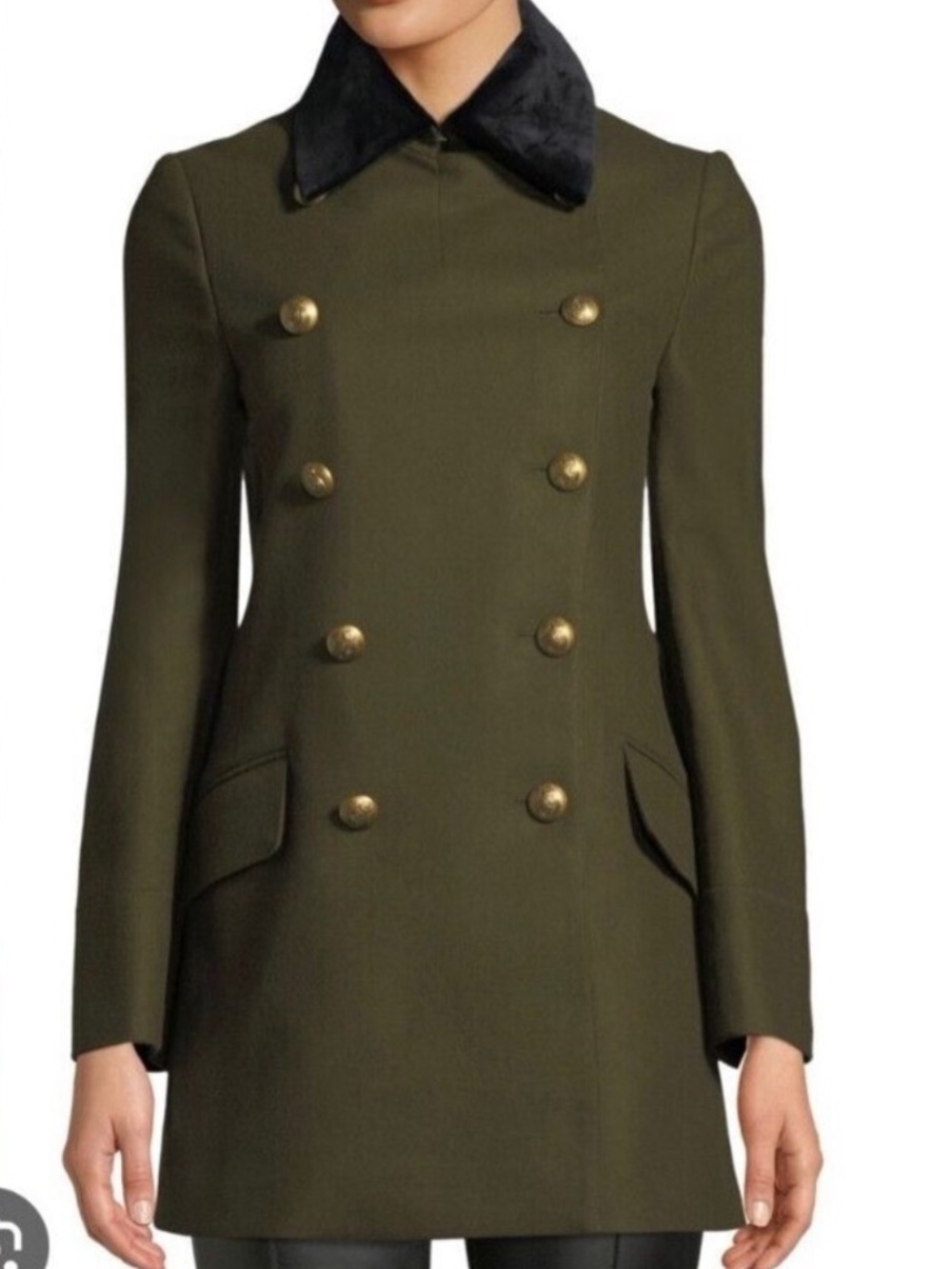 Burberry London "Kelson" Double-Breasted Military Coat - Women’s Large NWOT